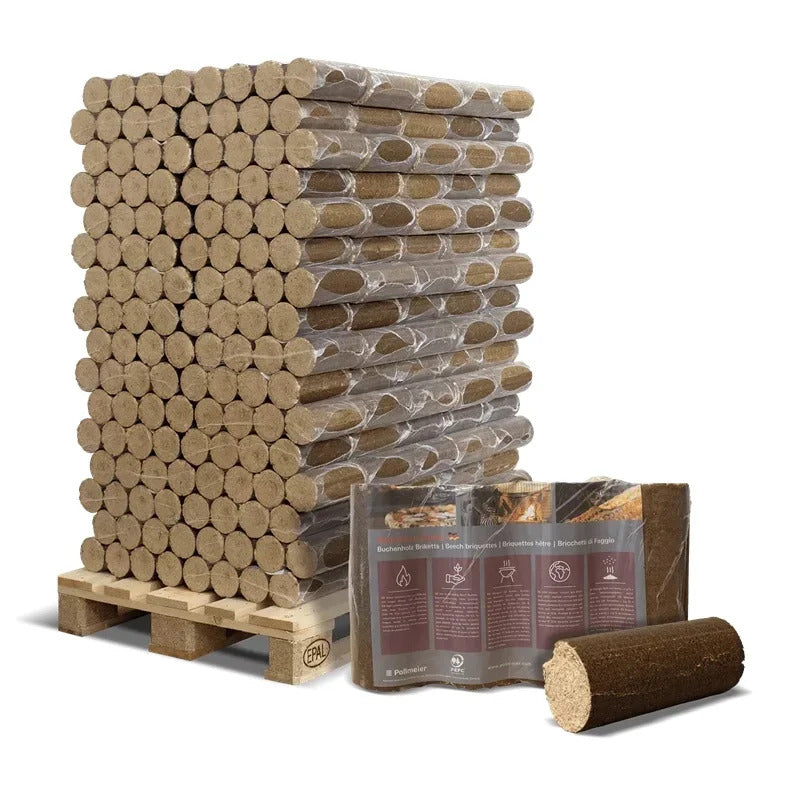 Premium Buchenholz Briketts 160 x 6 kg